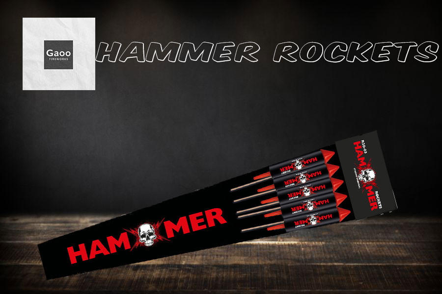 Hammer Rockets Pack - Feuerwerksraketen (Salutraketen) von Gaoo