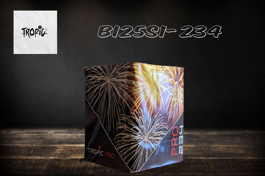 F3-Batteriefeuerwerk - Blue Tail to silver Flower Ball von Tropic