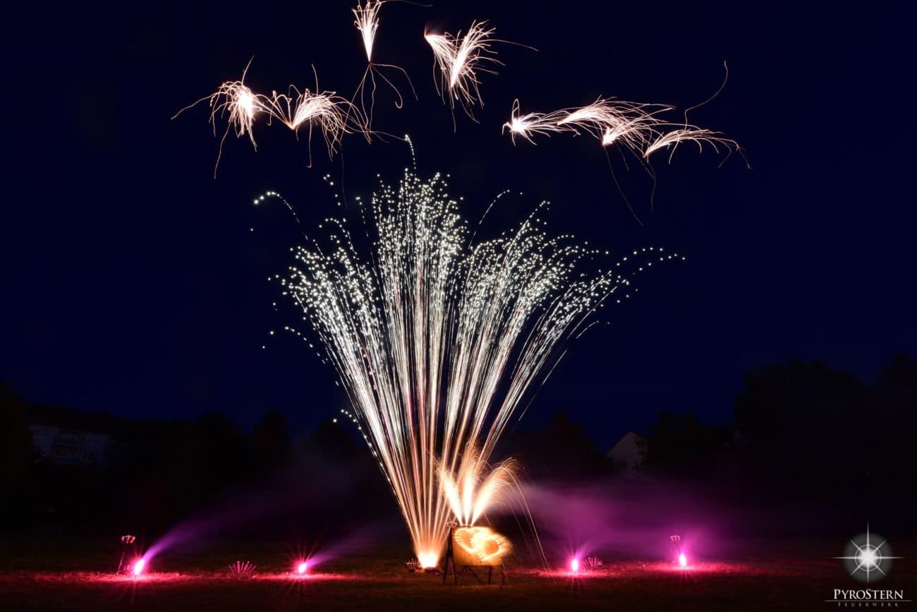 Feuerwerk für eine Hochzeit am Cavallo in Hannover