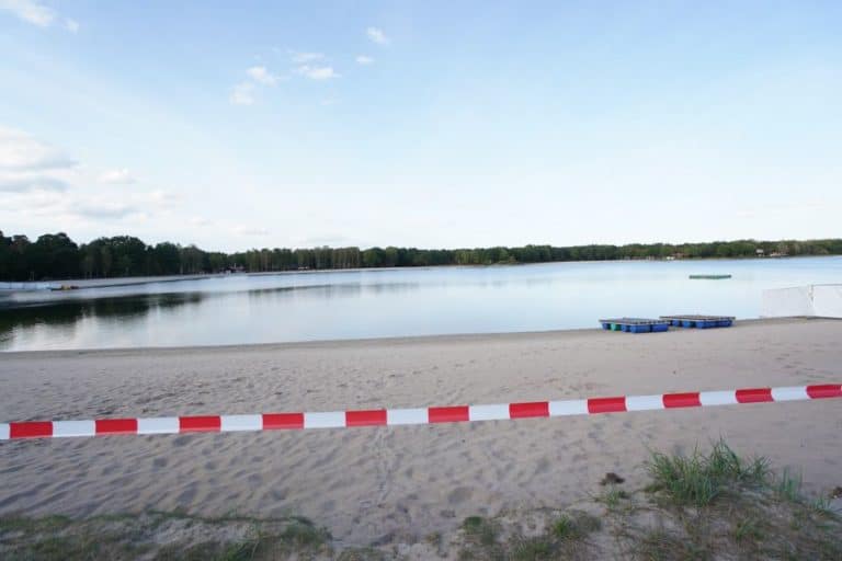 gesperrter Strand für Musikfeuerwerk am Tankumsee