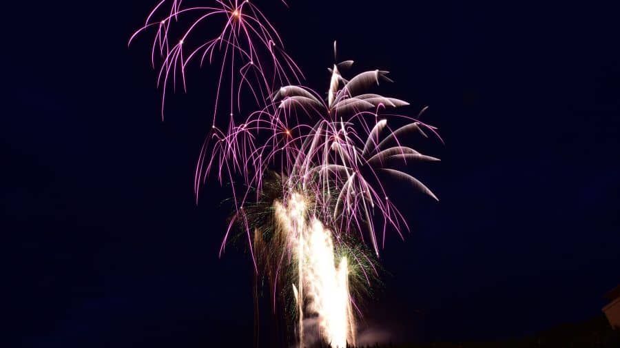 Feuerwerk zur 800-Jahr-Feier in Groß Oesingen